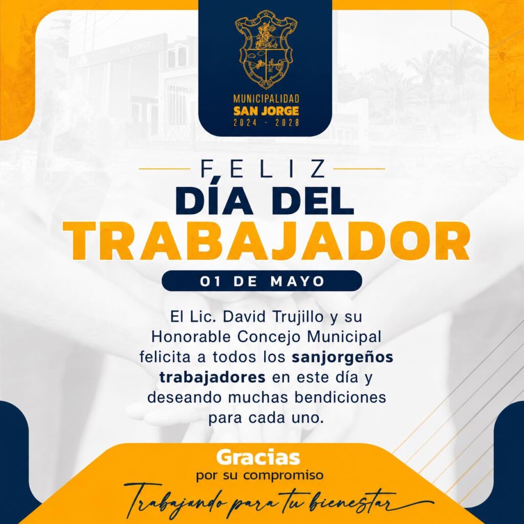 Feliz día del trabajo.